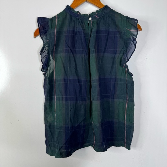 Isabella Sinclair High Neck Plaid Tank Top Size Medium - Picture 2 of 5